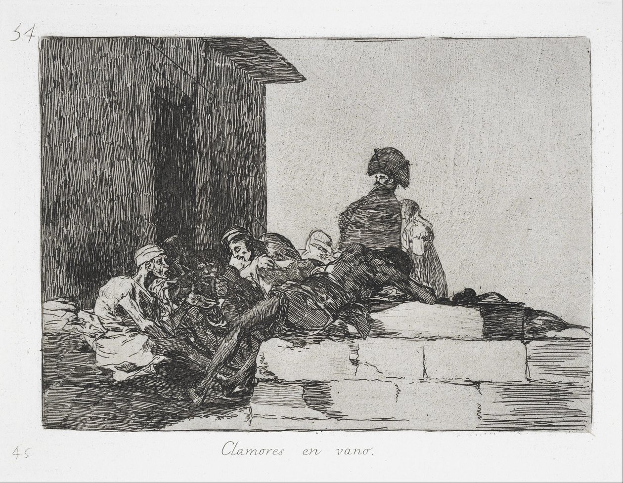 Hiú sirató a háború katasztrófái sorozatból alkotó: Francisco de Goya