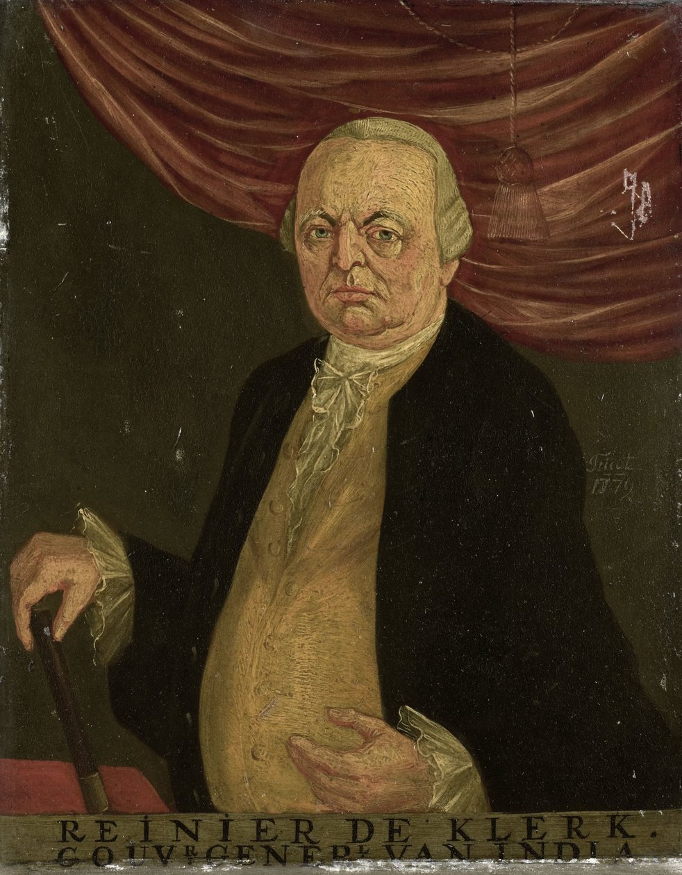 Reinier de Klerk, a Holland Kelet-Indiai Társaság főkormányzójának portréja alkotó: Franciscus Josephus Fricot (attributed to)