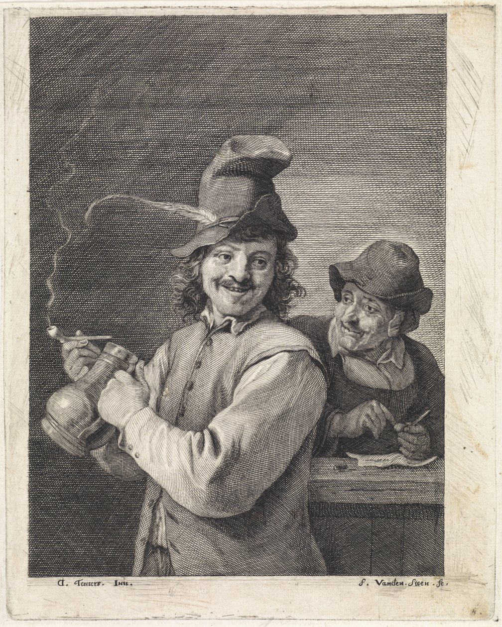 Gazda kancsóval és pipával alkotó: Franciscus van der Steen