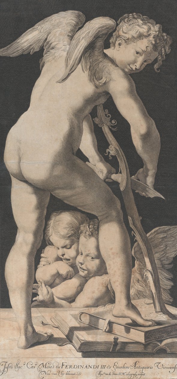 Ámor az íját élezi, 1645-72. alkotó: Franciscus van der Steen