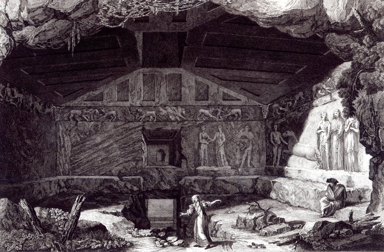Etruszk sír, 1780 körül alkotó: Franciszek Smuglewicz