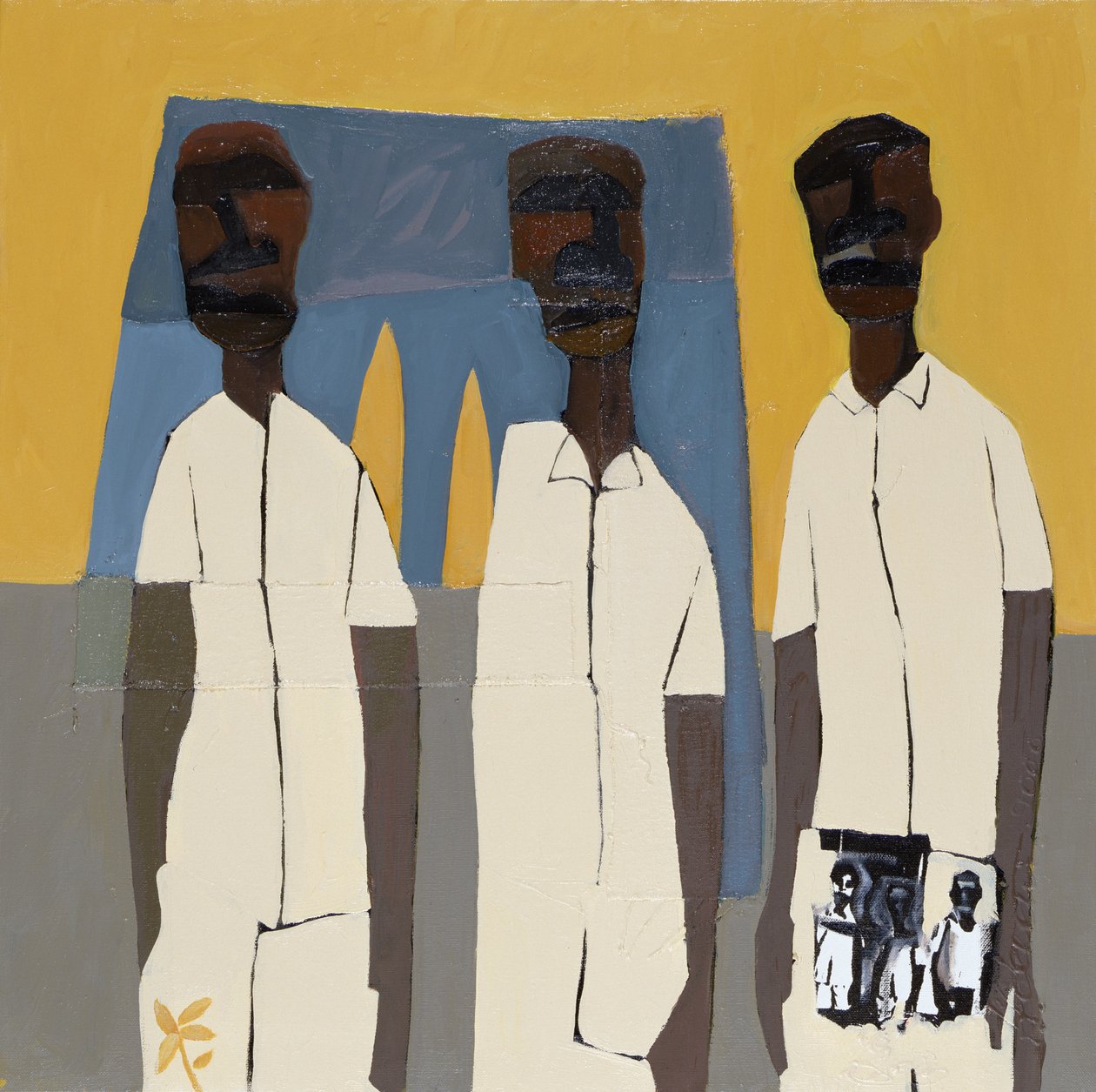 Church Boys III, 2000 (vegyes technika, vászon) alkotó: Francks Deceus