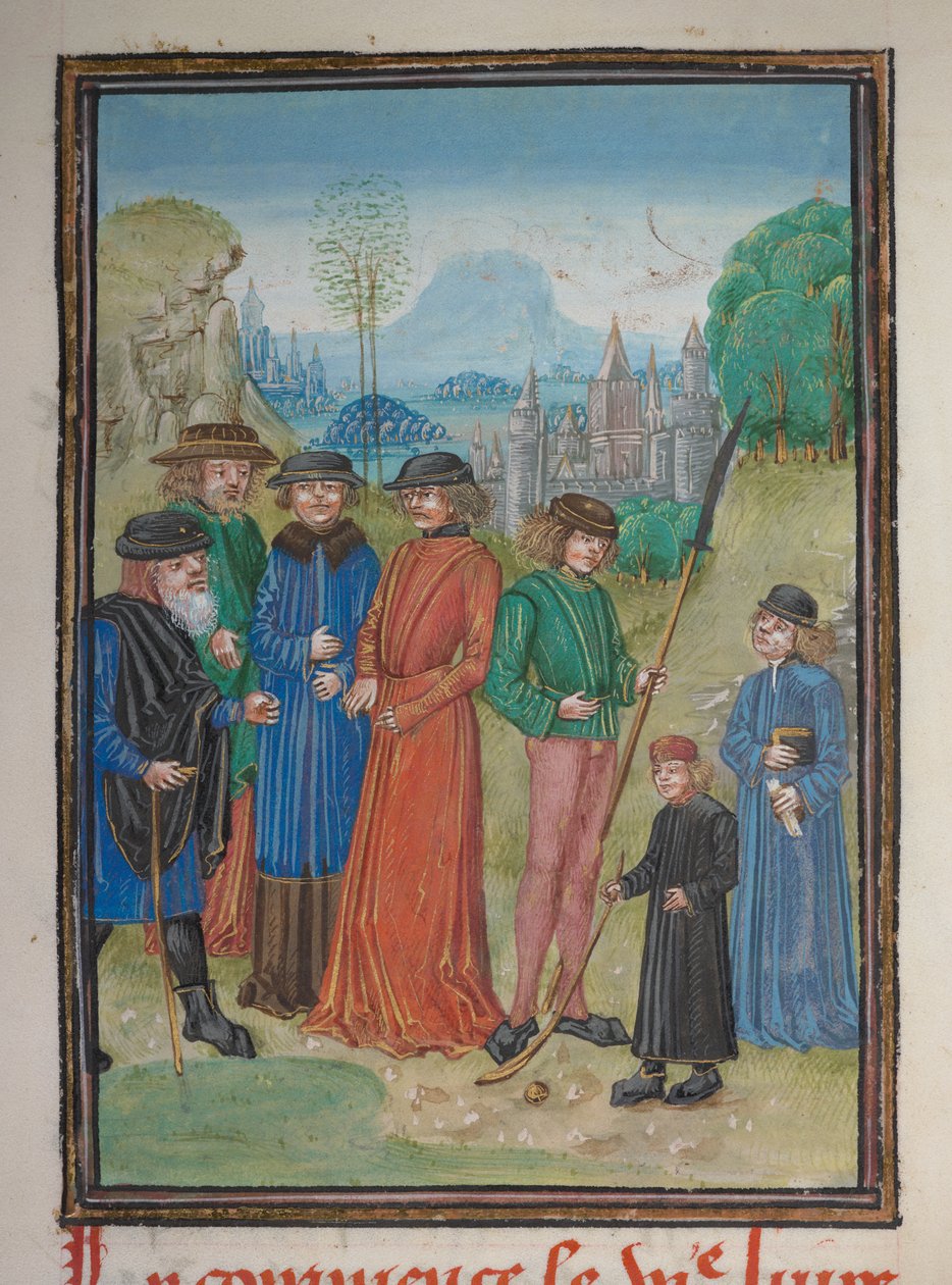Részlet az ember hét korszakának miniatúrájáról alkotó: Franco Flemish School