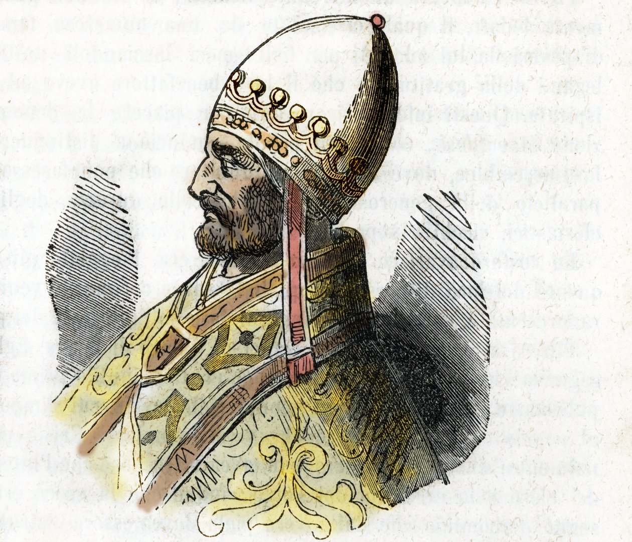 IV. Adrien pápa (Nicolas Breakspeare (vagy Breakspeare)) portréja (1100-1159) (Adrian, adrianus vagy adriano) Rajz Franco Mistrali „Misteri del vaticano”-ból alkotó: Franco Mistrali
