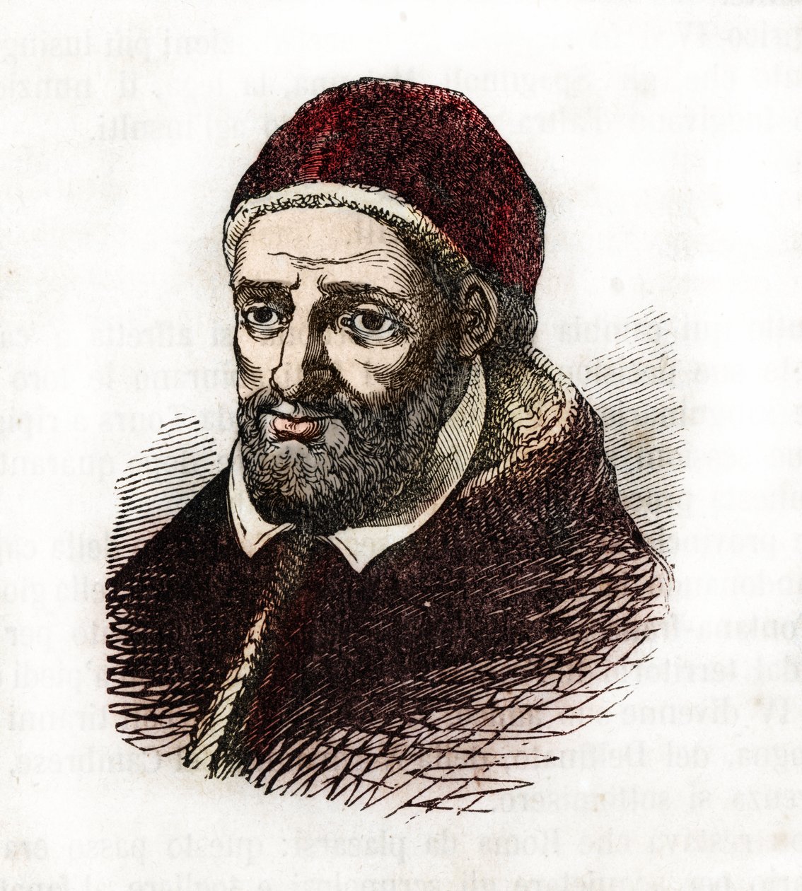 VIII. Kelemen pápa (Clemente vagy Clemens) (1592-1605) ábrázolása Rajz Franco Mistrali „” Misteri del Vaticano” című művéből alkotó: Franco Mistrali