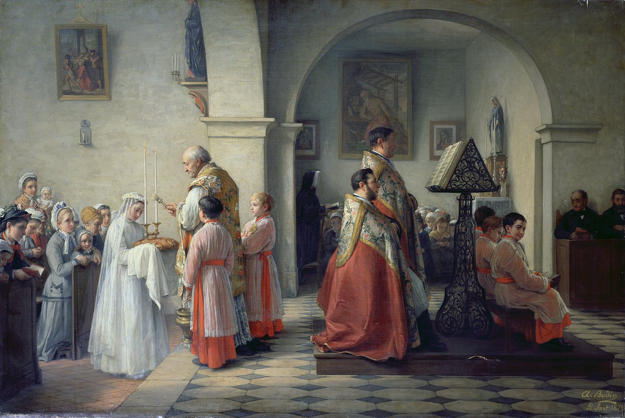 Kenyerek áldása, 1879 alkotó: Francois Archange Joseph Bodin