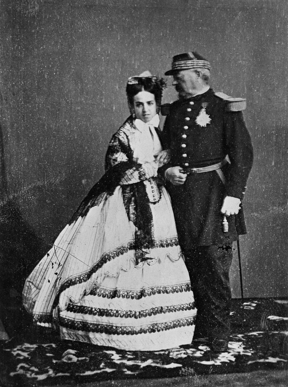 Achille Bazaine tábornok (1811-88) és felesége, Josepha Pena, 1865 nyarán alkotó: Francois Aubert
