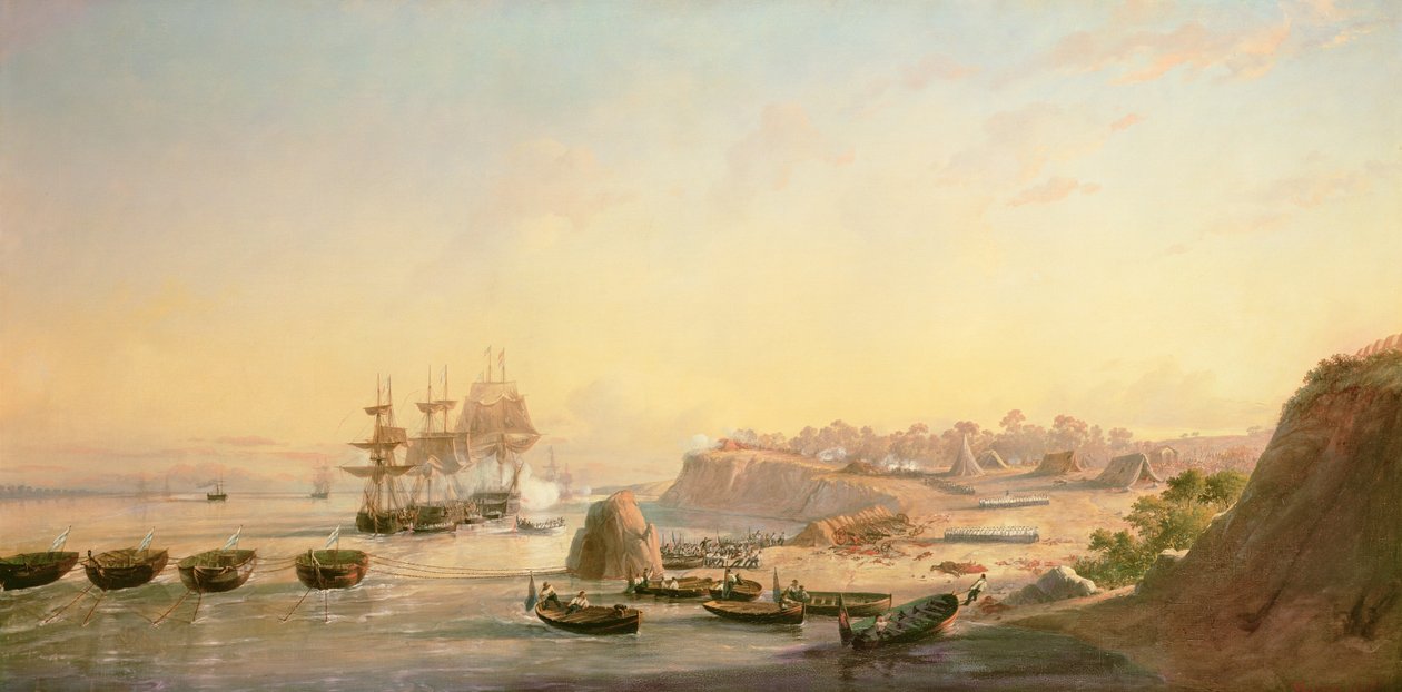 Az ütegek felvétele Punto Obligadónál 1845. november 20-án alkotó: Francois Barry