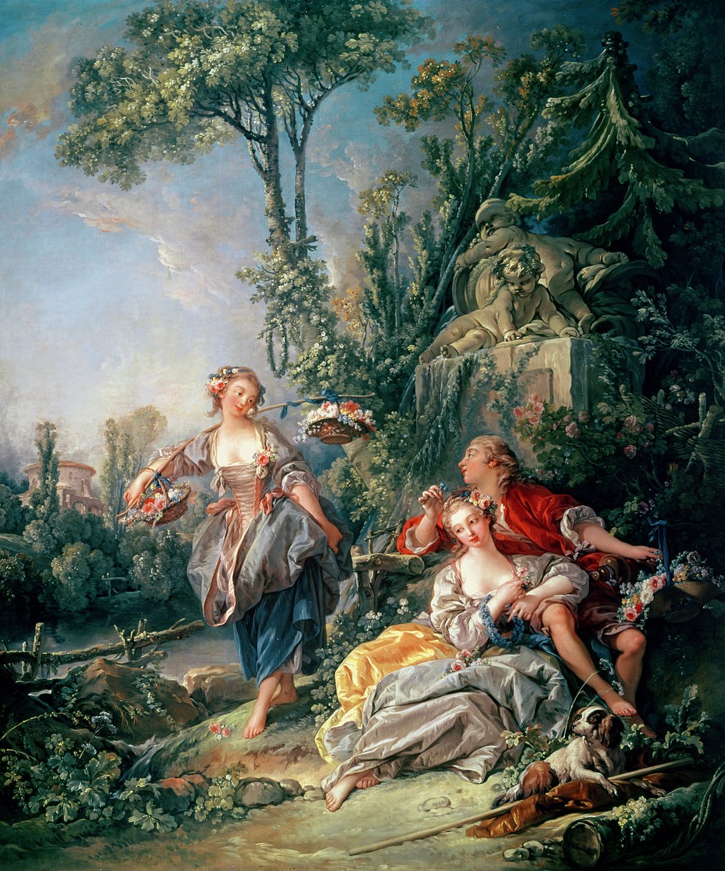 Szerelmesek a parkban alkotó: François Boucher
