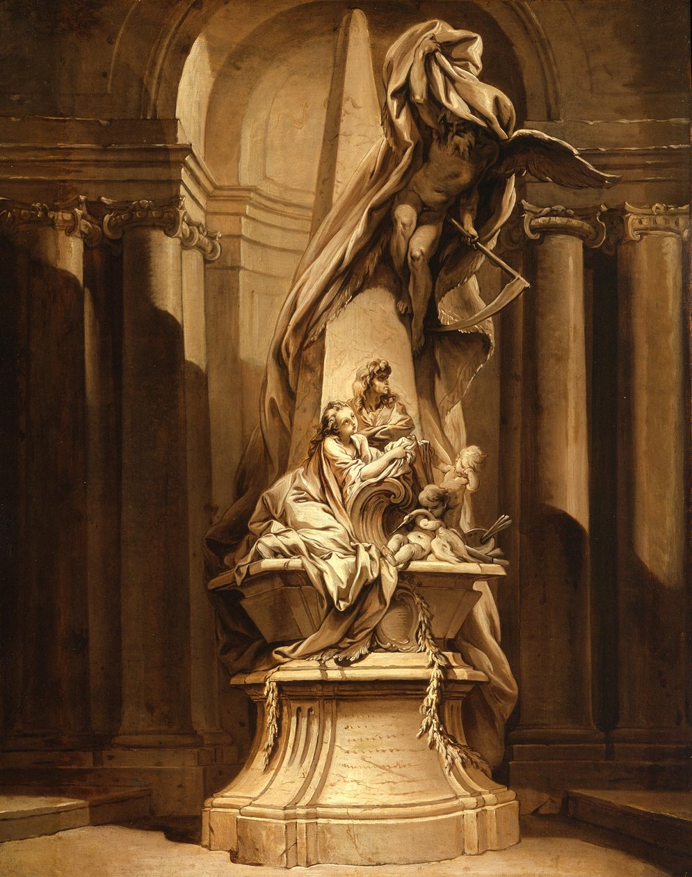 Mignard emlékműve, 1735 körül alkotó: François Boucher