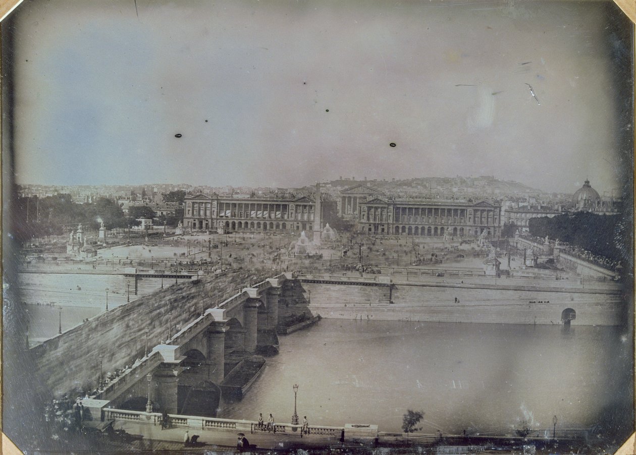Kilátás a Place de la Concorde-ra, 1848 körül (dagerrotípia) alkotó: Francois Certes