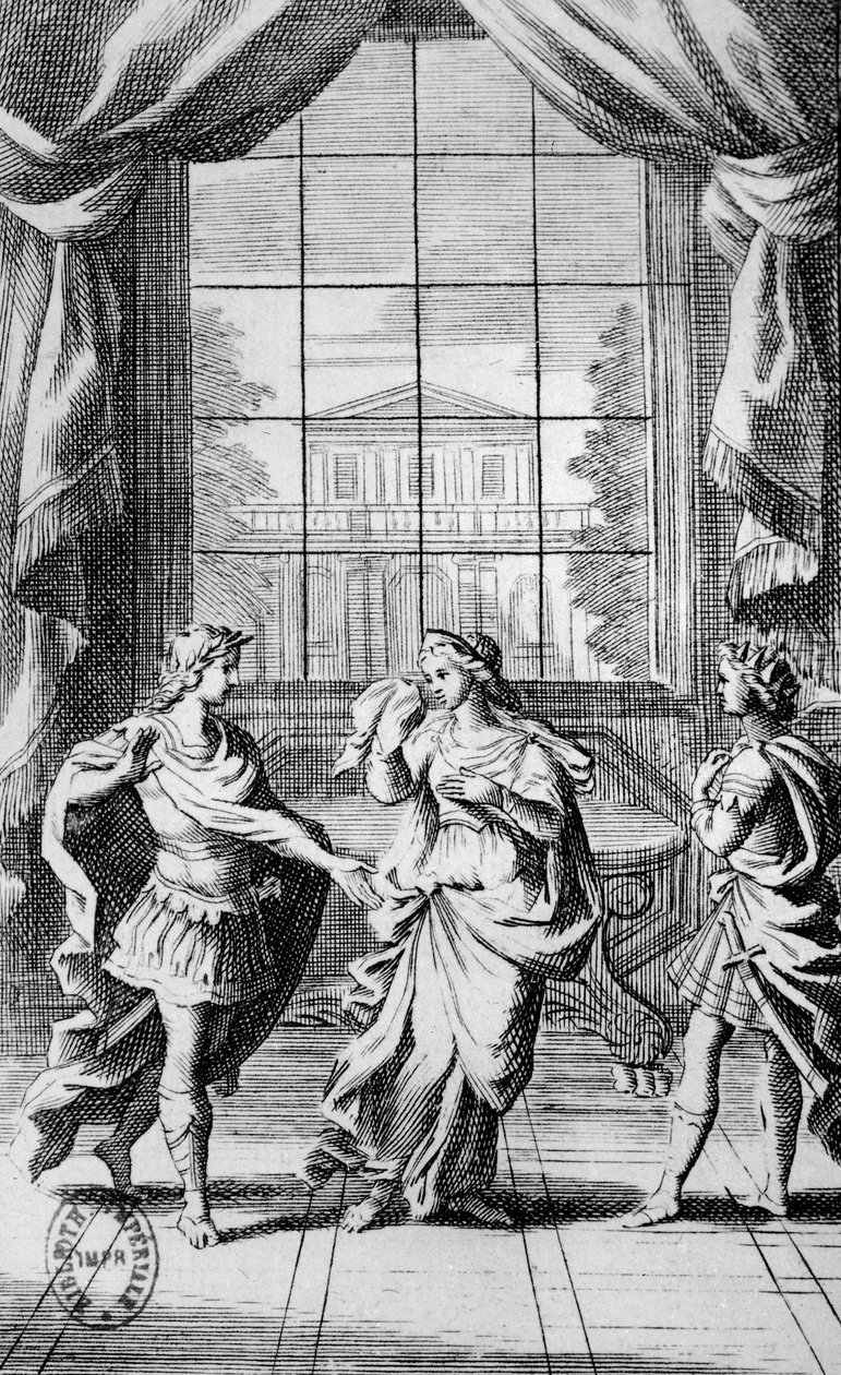 Jean Racine (1639-99) „Berenice” frontképe, 1676 alkotó: Francois Chauveau