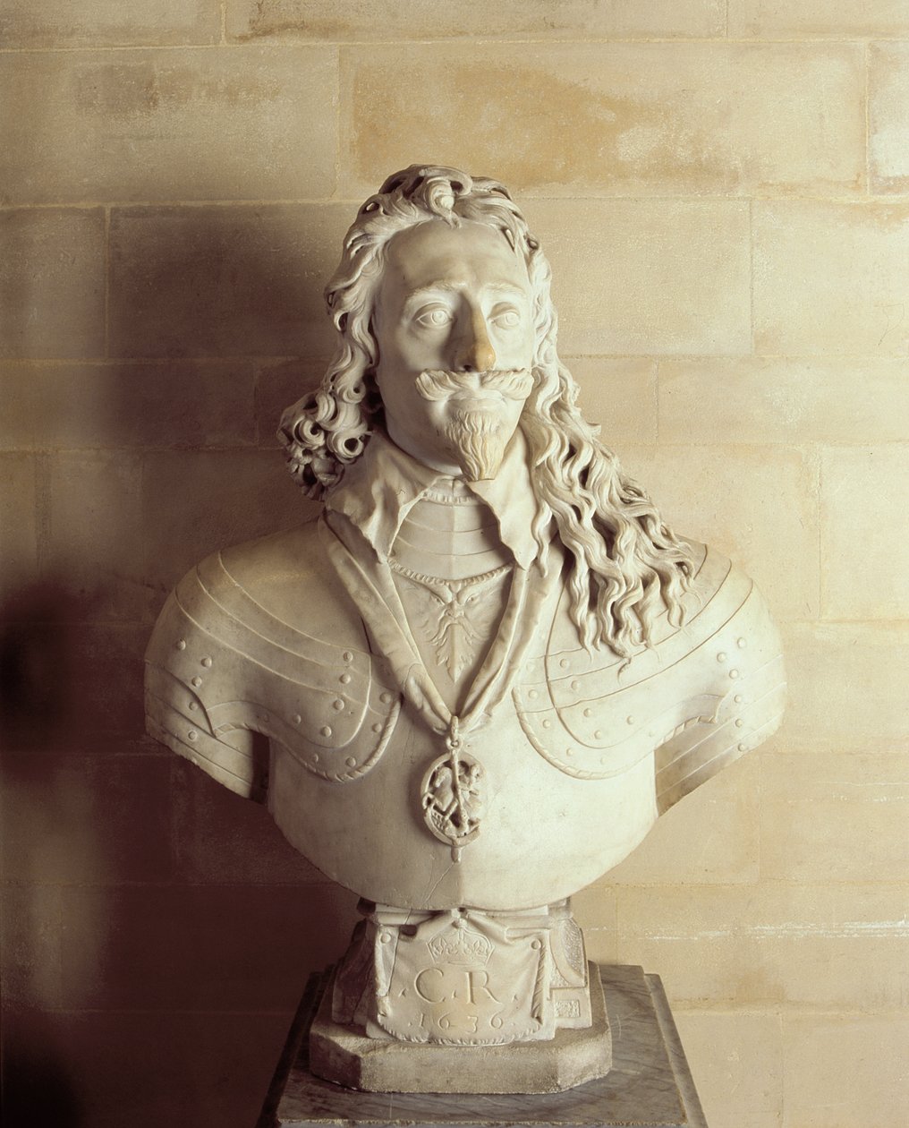 I. Károly mellszobra, 1636 (márvány) alkotó: Francois Dieussart