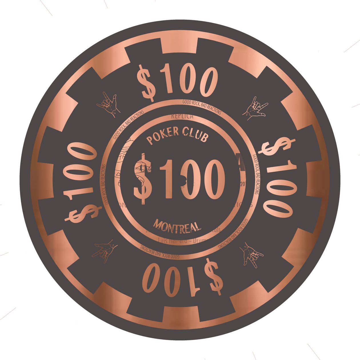 PokerChip 100 dollár, 2015, digitális alkotó: Francois Domain