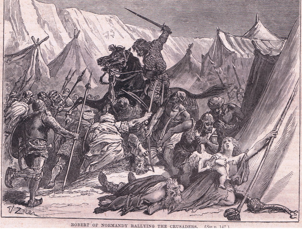 Normandiai Robert összegyűjti a crusAD ers-t i.sz. 1097-ben alkotó: Francois Edouard Zier