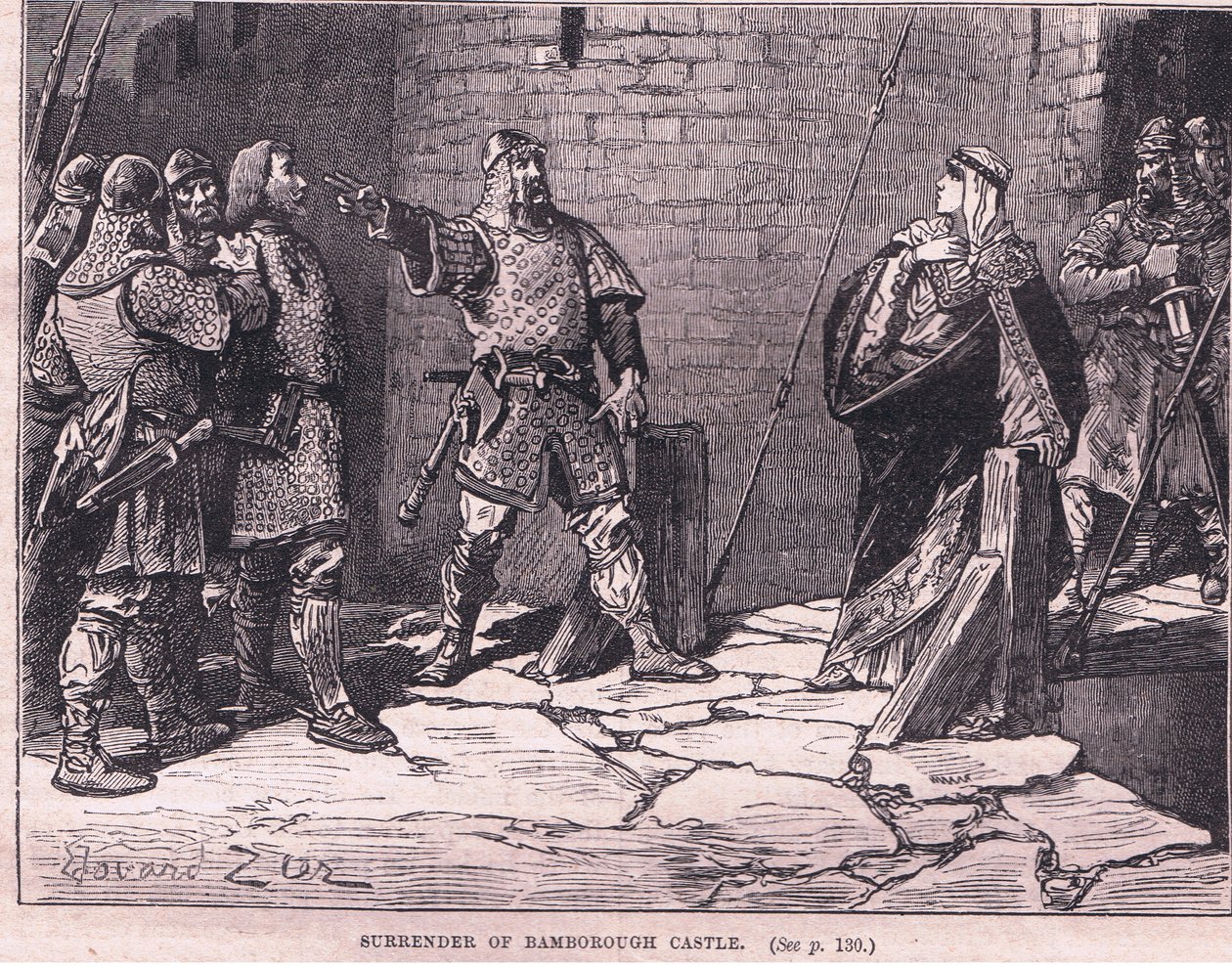 Bamborough kastély átadása i.sz. 1095 alkotó: Francois Edouard Zier