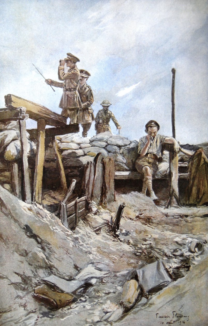 Brit tisztek, 1914 alkotó: Francois Flameng