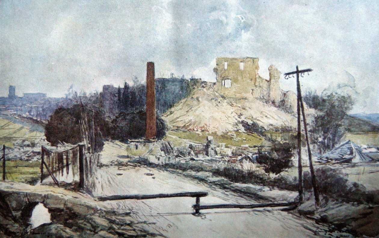 Coucy-le-Chateau, 1917 alkotó: Francois Flameng