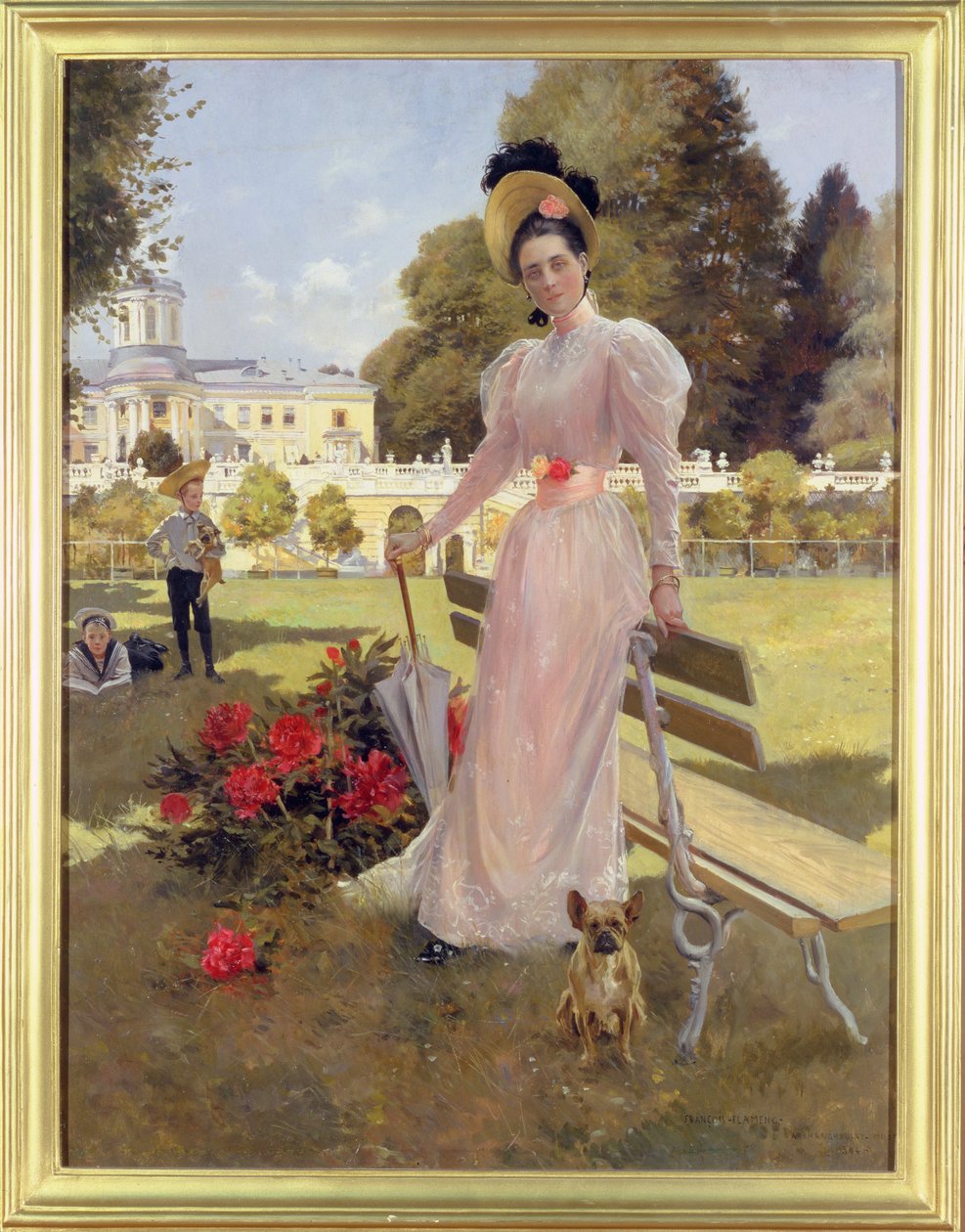 Z.N hercegnő portréja Jusupova két fiával Arhangelszkoéban, 1894 alkotó: Francois Flameng