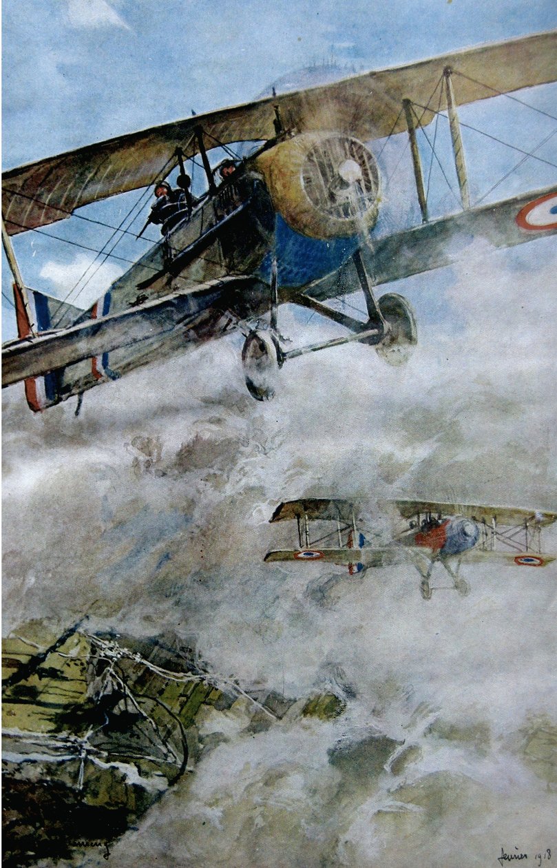Spads járőrözés, 1918 alkotó: Francois Flameng