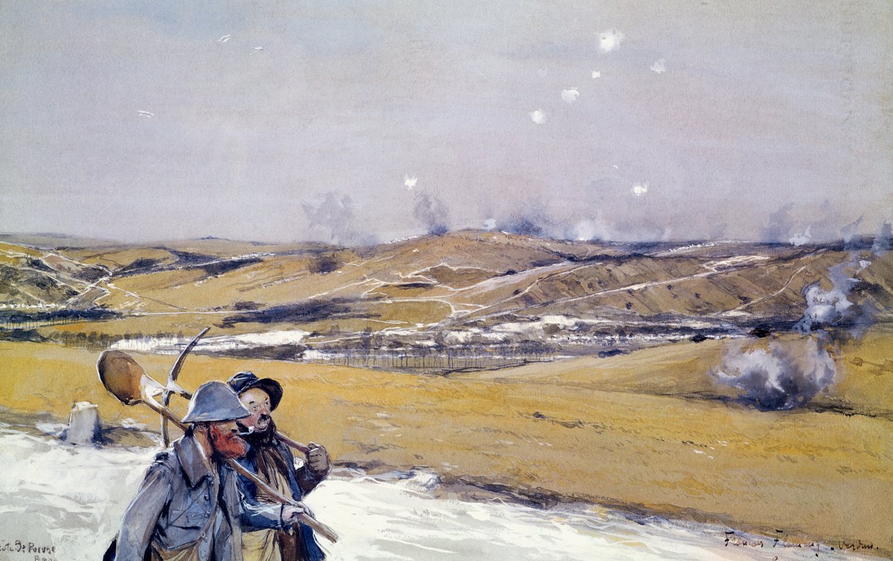 Verdun, 1916 alkotó: Francois Flameng