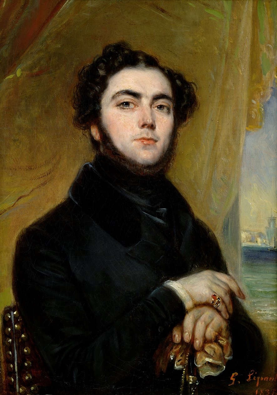 Eugene Sue (1804-57) portréja, 1837 alkotó: Francois Gabriel Guillaume Lepaulle