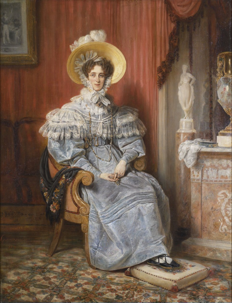 Marie Elizabeth Amalie Franziska, Wagram hercegnő (1784-1849) portréja alkotó: Francois Gabriel Guillaume Lepaulle