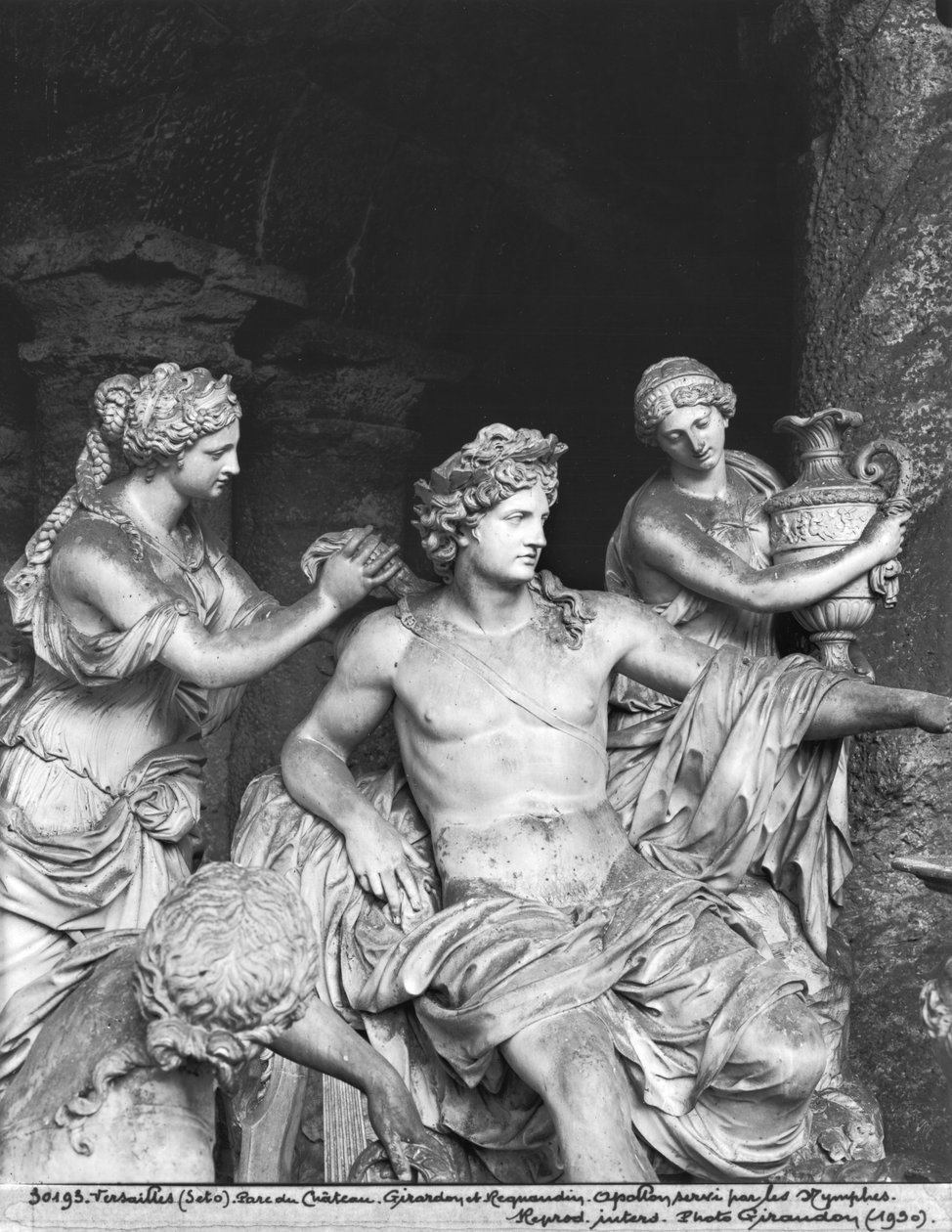 Apollón, akit a nimfák gondoznak az Apollo-fürdő ligetében, kivégezték Thomas Regnaudin (1622-1706) közreműködésével 1666-75 (részlet) (lásd: 242847, 242848) (márvány) alkotó: Francois Girardon