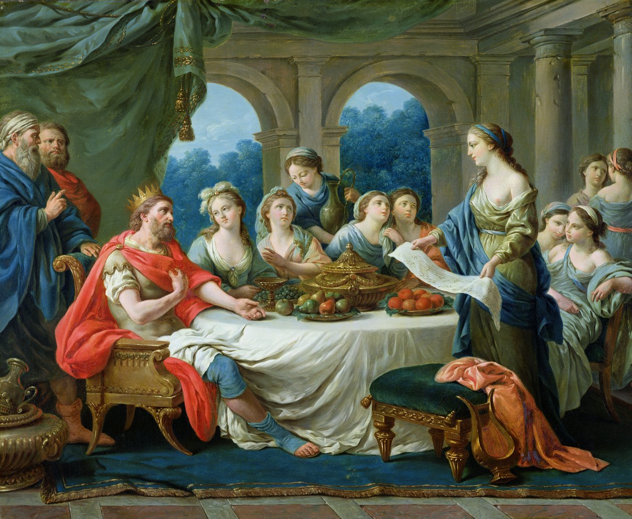 Eszter és Ahasvérus, 1775-80 körül alkotó: Francois Langrenee