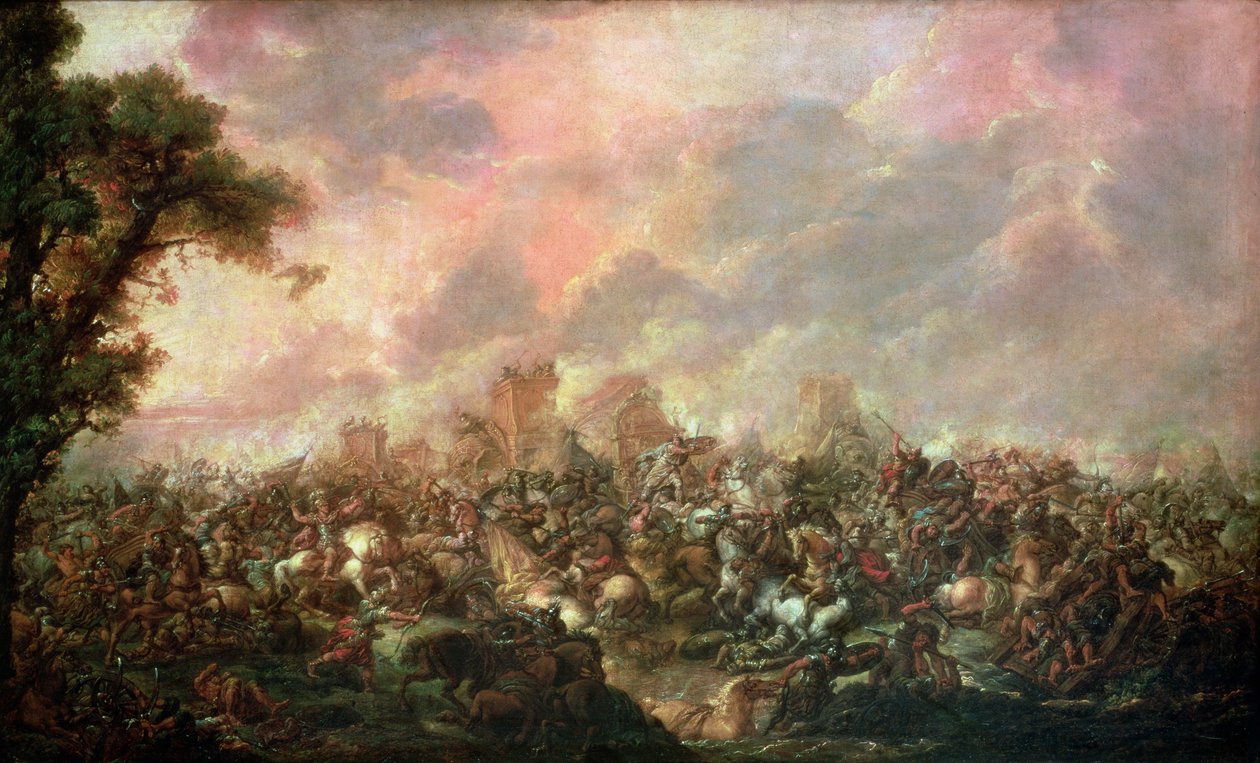 Dareiosz (Kr.e. 339-330) legyőzése Nagy Sándortól (Kr.e. 356-323) Kr.e. 331 alkotó: Francois Louis Joseph Watteau
