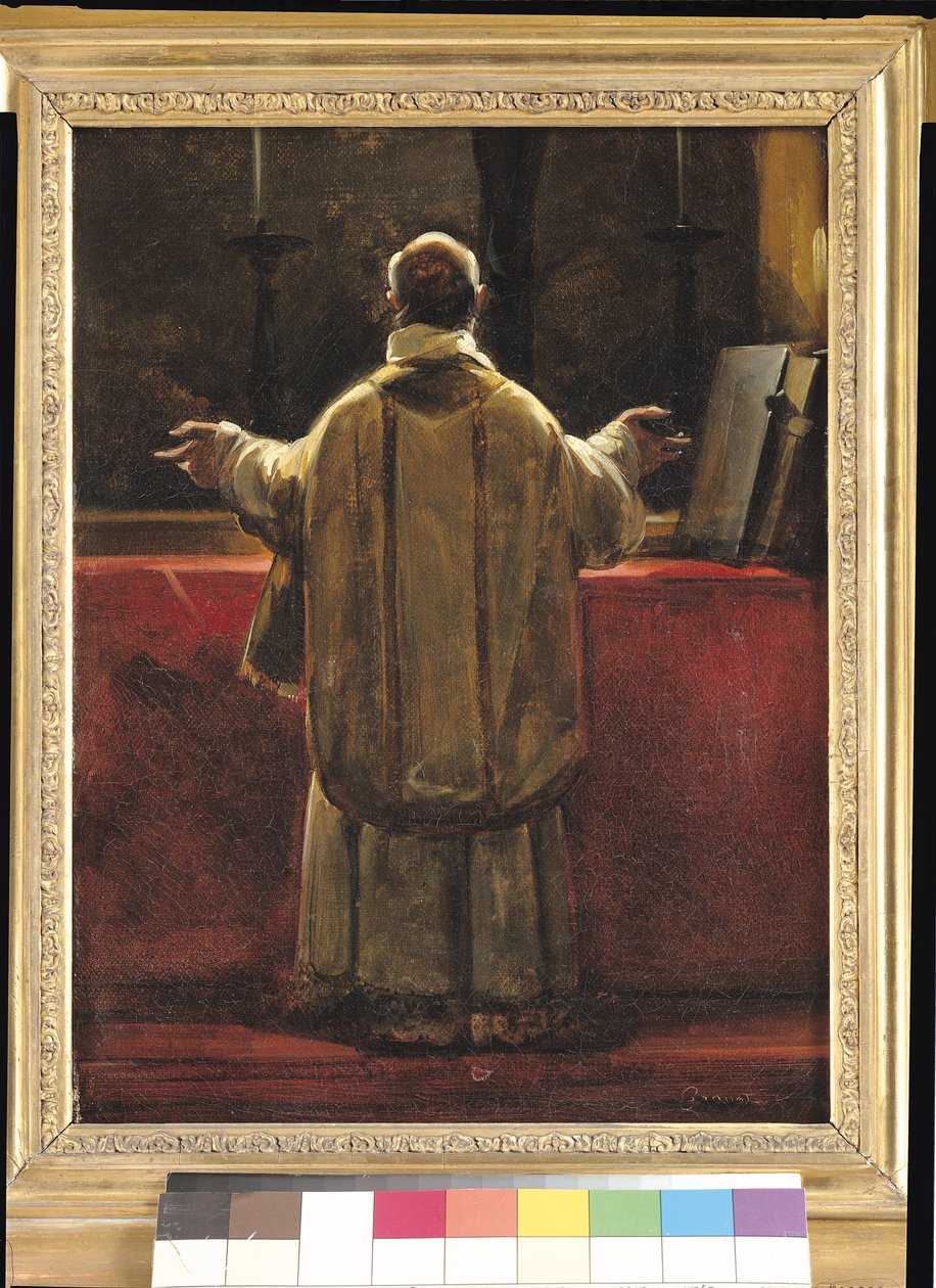 Pap az oltárnál alkotó: Francois Marius Granet