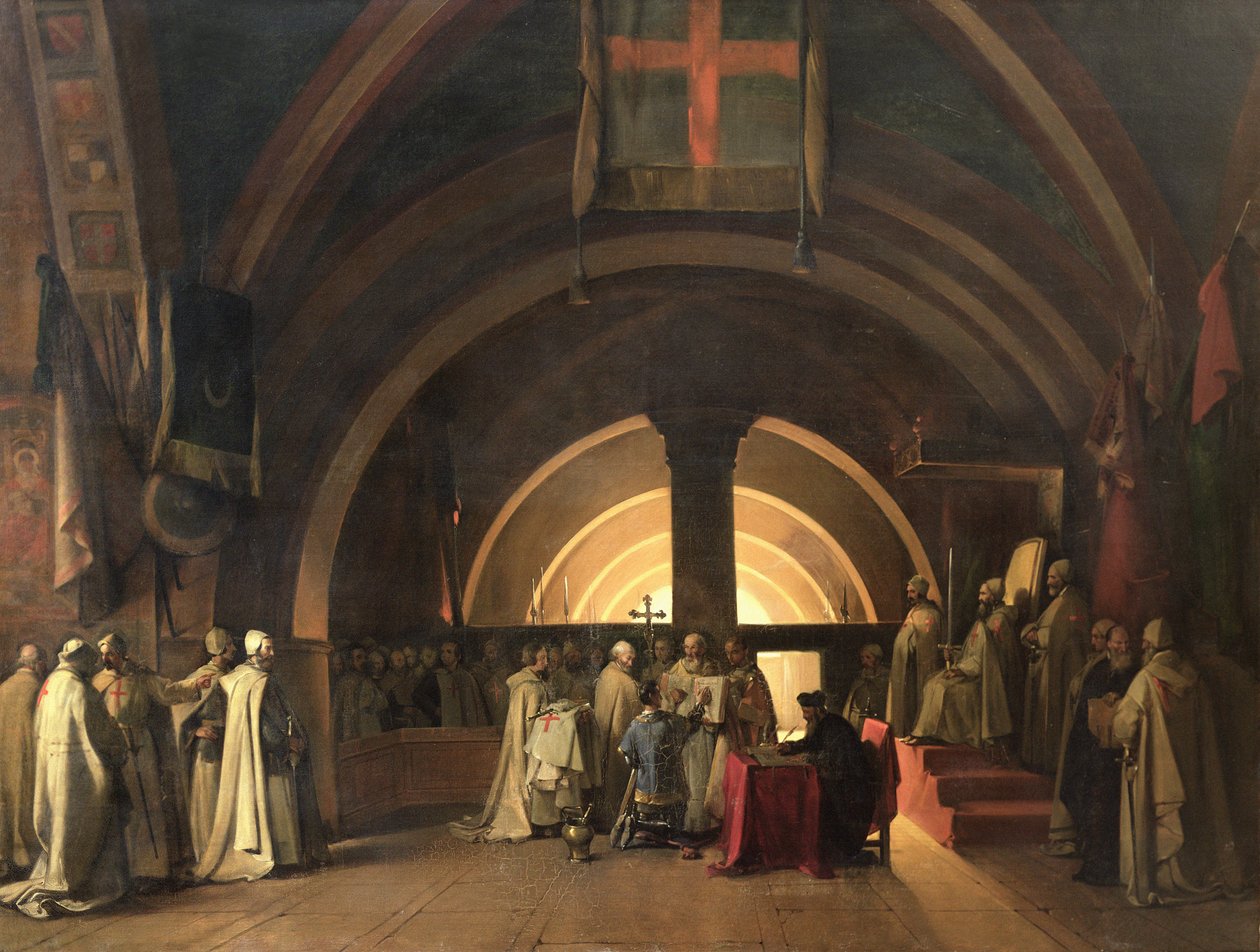 Jacques de Molay beiktatása a Templomos Lovagrendbe 1295-ben alkotó: Francois Marius Granet