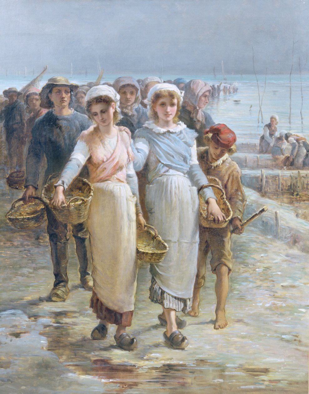 Oyster Girls Cancale-ban alkotó: Francois Nicolas Augustin Feyen Perrin