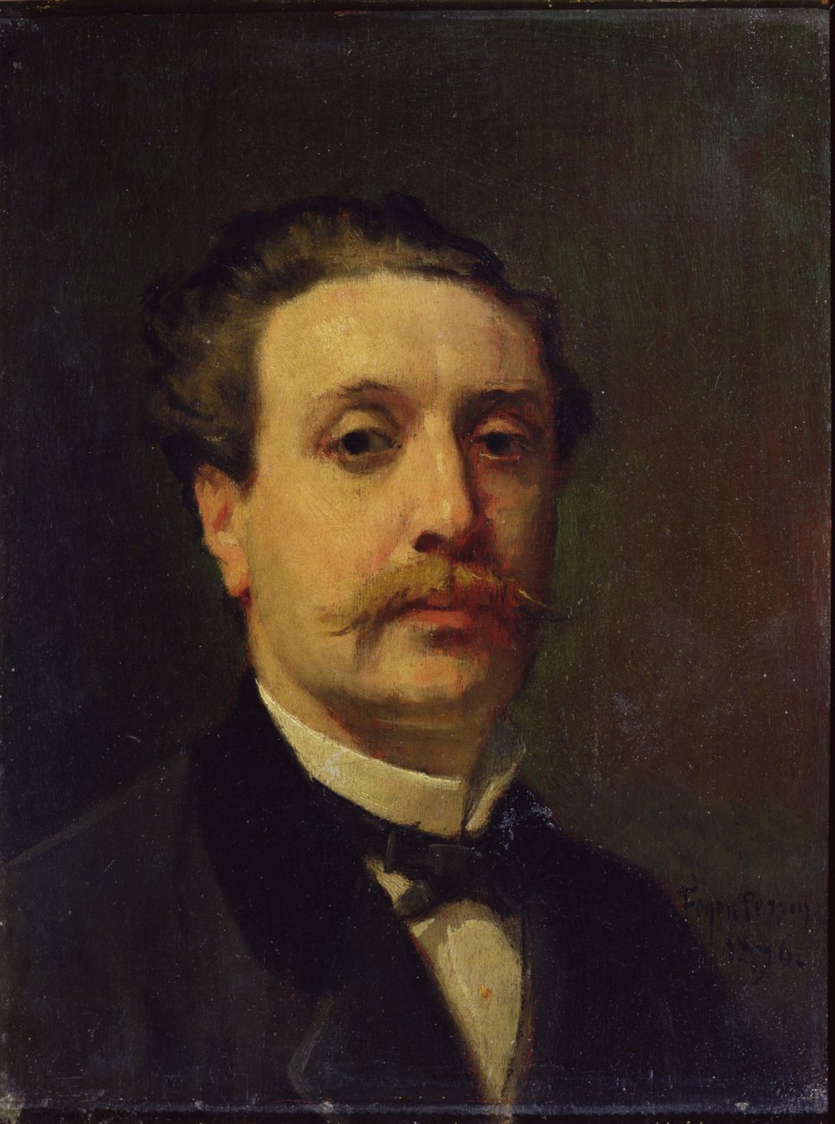 Guy de Maupassant (1850-93) portréja, 1876 alkotó: Francois Nicolas Augustin Feyen Perrin