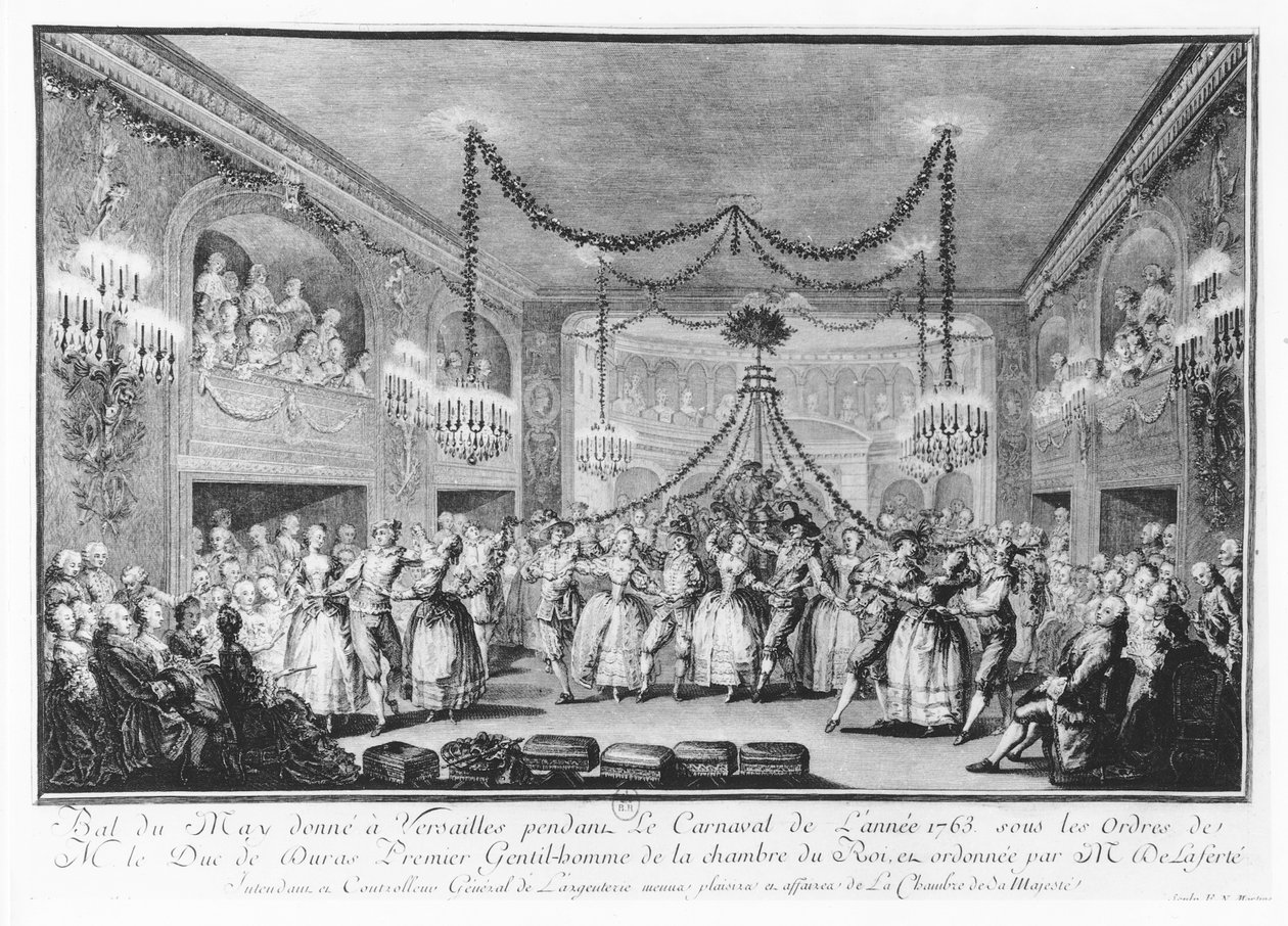 Májusi bál Versailles-ban az 1763-as karnevál idején alkotó: Francois Nicolas Martinet