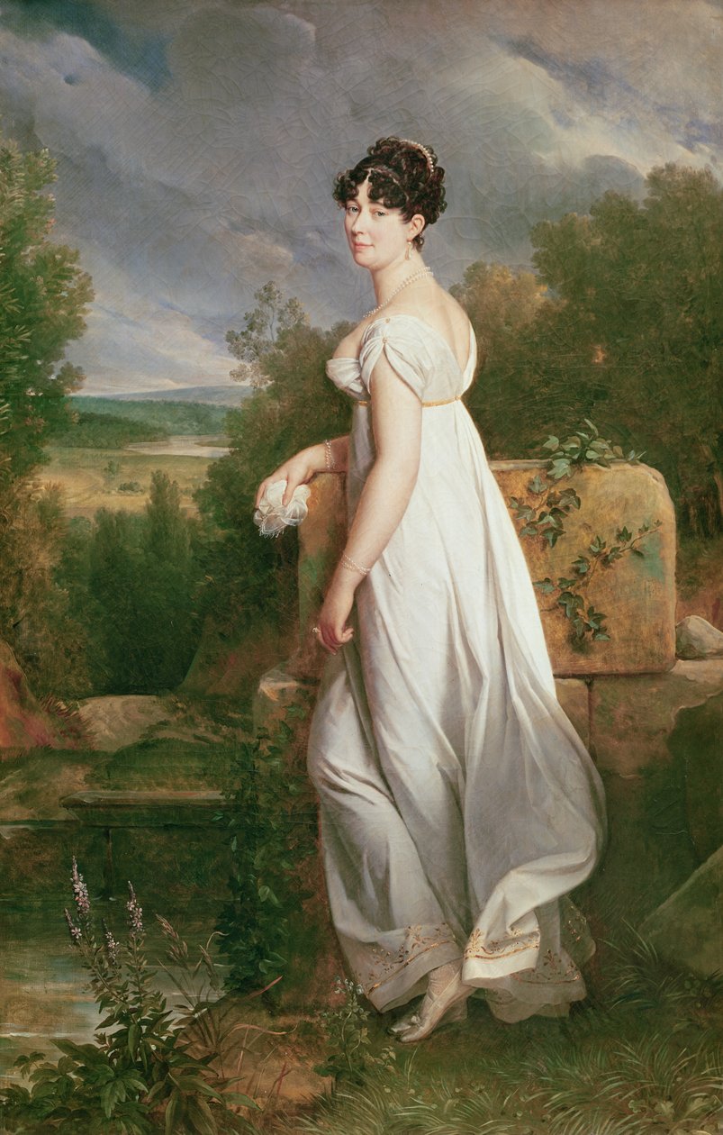 Madame Visconti, a franciaországi Cisalpin Köztársaság egykori nagykövetének feleségének egész alakos portréja alkotó: Baron François Pascal Simon Gérard