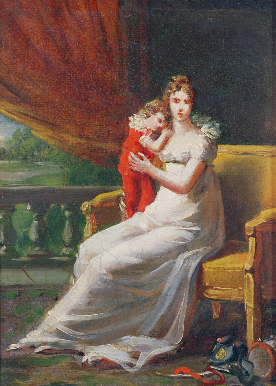 Marie-Louise a karjában tartja Róma királyát alkotó: Baron François Pascal Simon Gérard