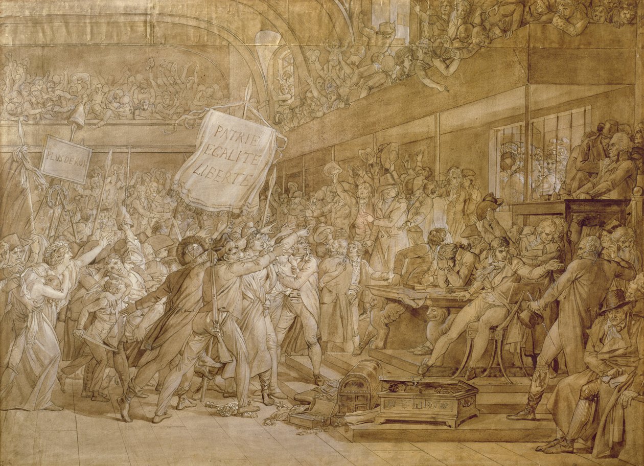 A párizsiak 1792. augusztus 10-én megrohamozzák a Tuileries-t (toll, tinta és mosás papíron) alkotó: Baron François Pascal Simon Gérard