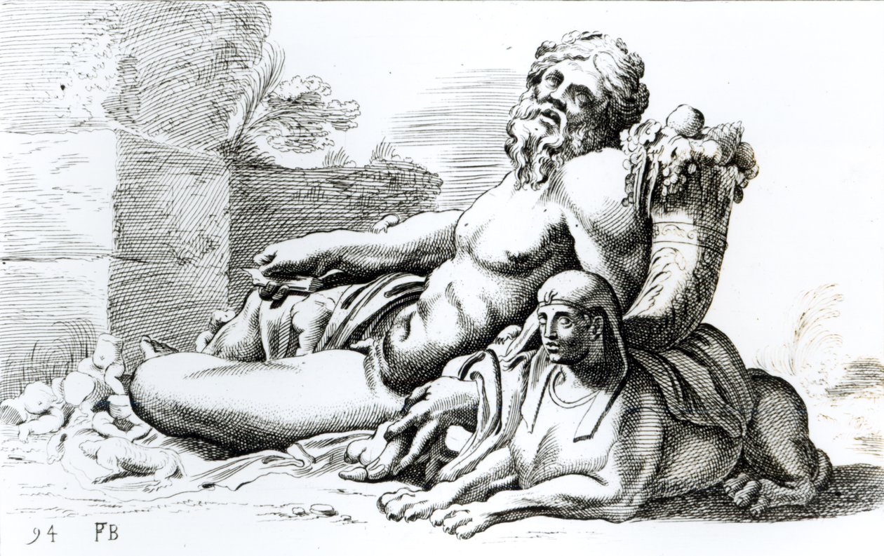 Nílus, 1653 körül (lásd: 275580 és 275582) alkotó: Francois Perrier