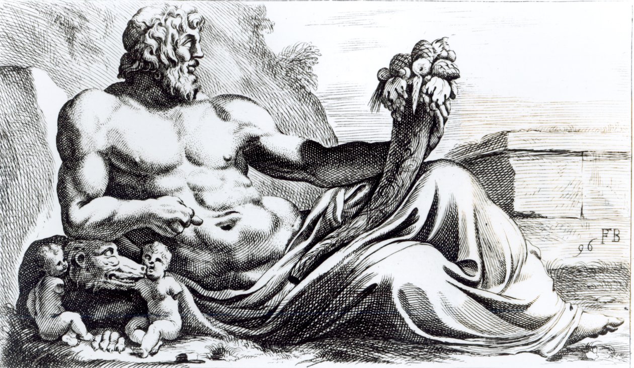 Tiberis folyó, 1653 körül alkotó: Francois Perrier