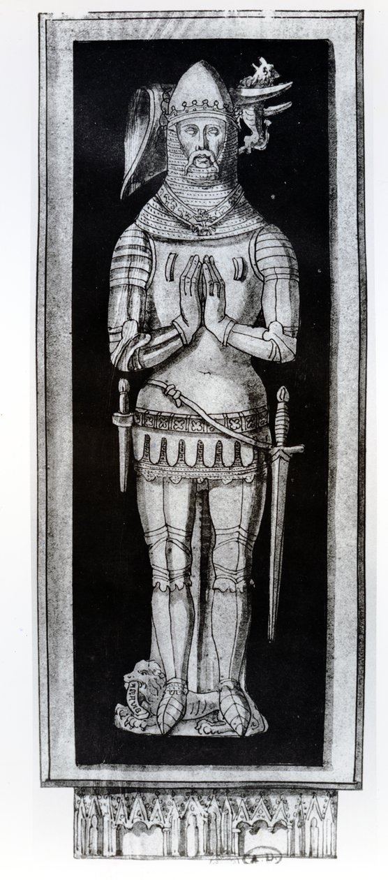 Jean V., Bretagne hercegének sírja, 1700 körül alkotó: Francois Roger de Gaignieres