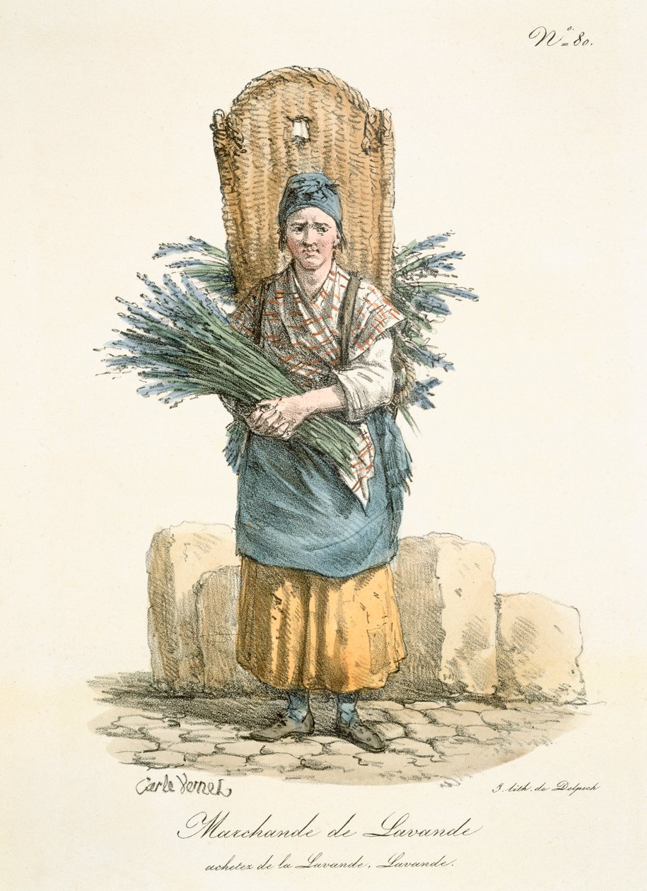Párizsi levendula eladó, 1820 körül alkotó: Francois Seraphin Delpech