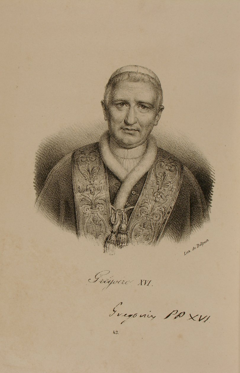 XVI. Gergely pápa (1761-1846) alkotó: Francois Seraphin Delpech