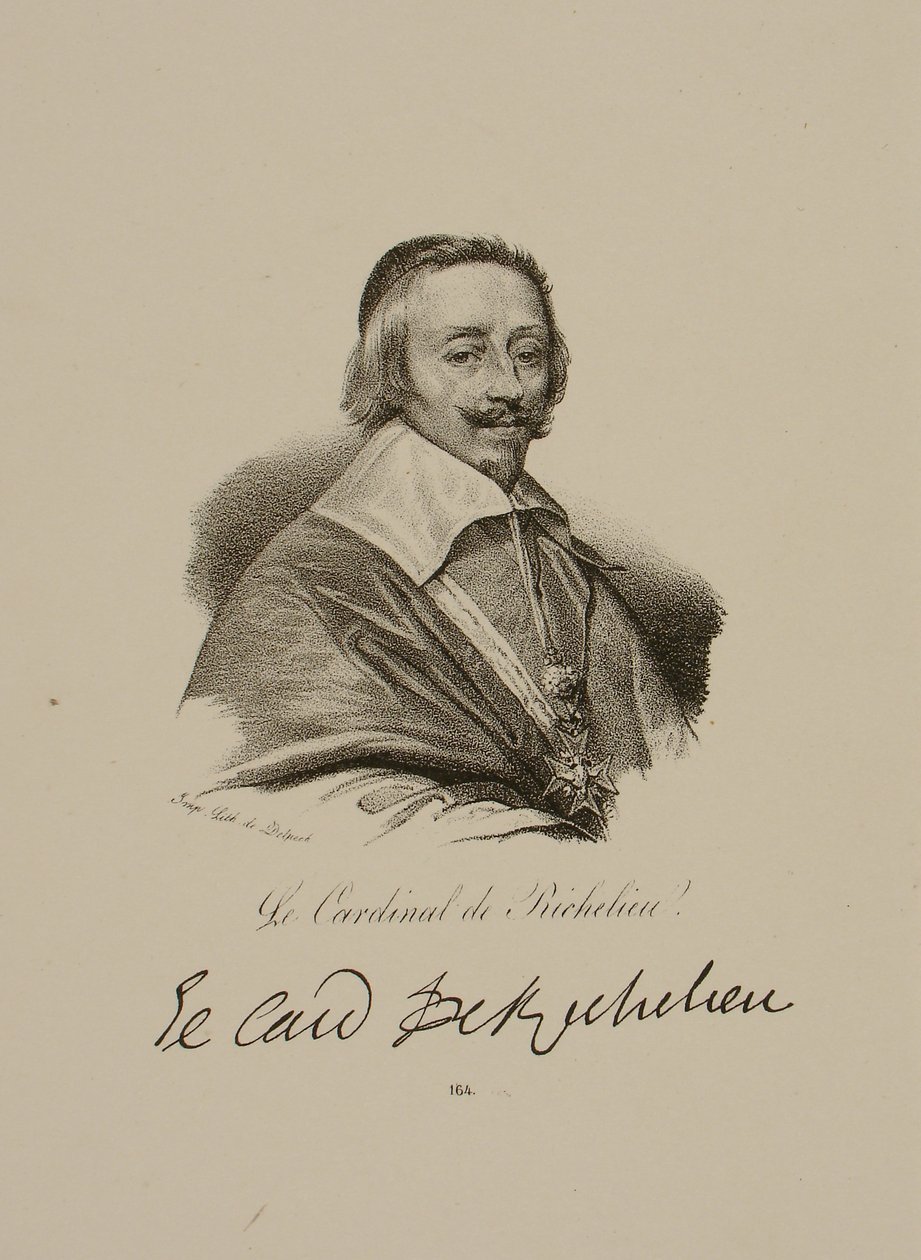 Armand Jean du Plessis, Richelieu bíboros és herceg (1585-1642) portréja alkotó: Francois Seraphin Delpech