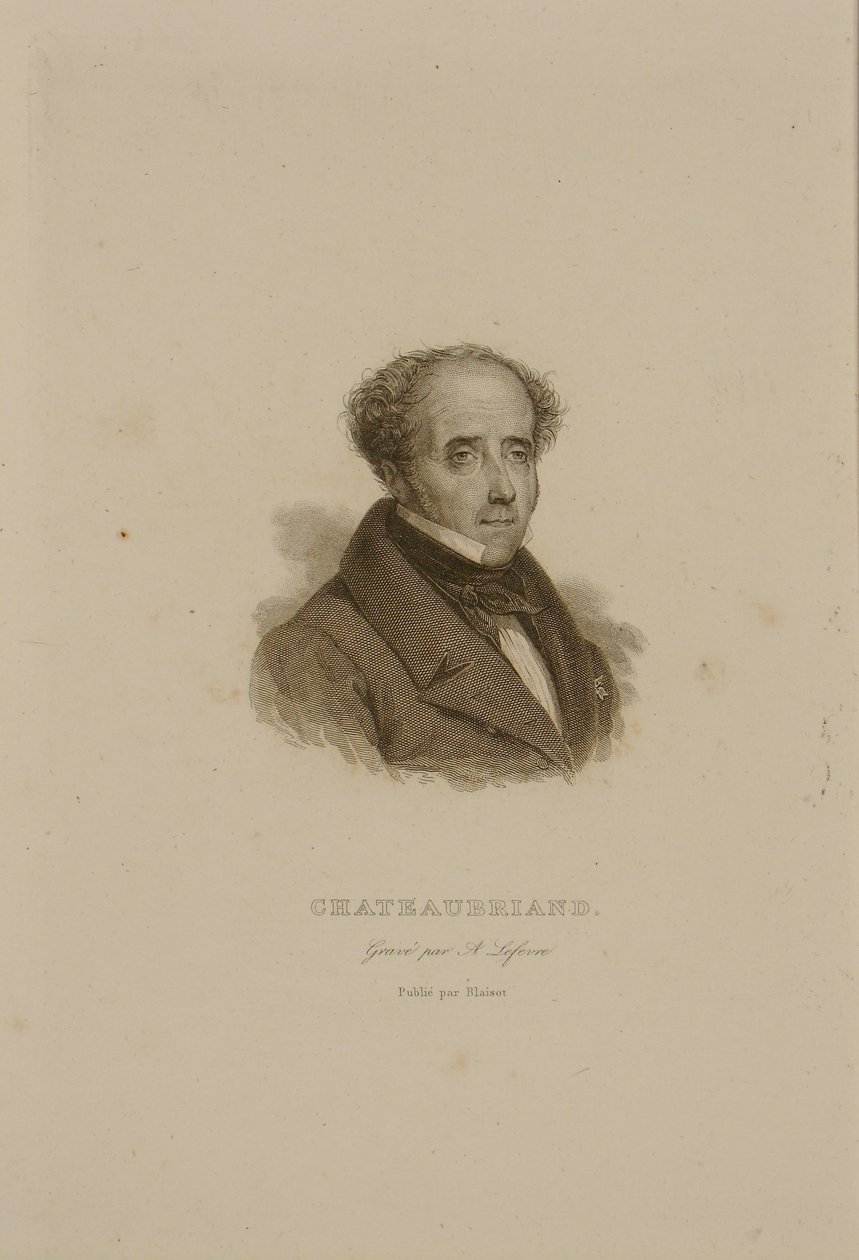 Francois Rene (1768-1848) de Chateaubriand vicomte portréja alkotó: Francois Seraphin Delpech