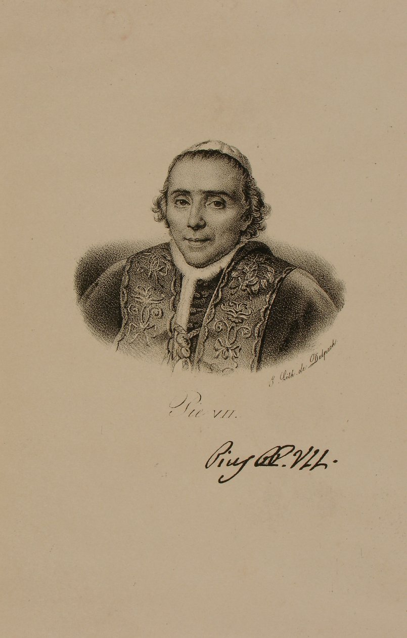 Pius pápa portréja VII alkotó: Francois Seraphin Delpech