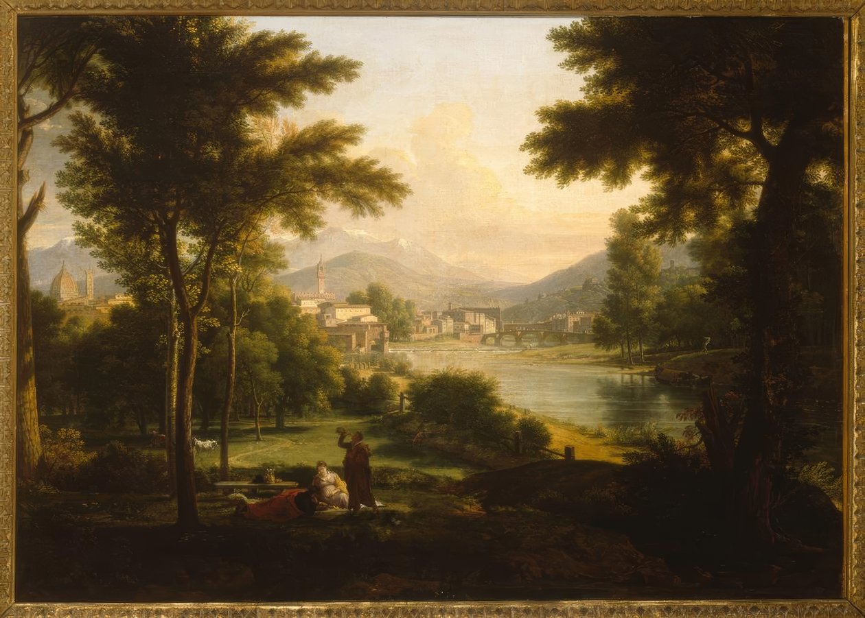 Firenze, városkép / festmény, 1813, F.X.Fabre alkotó: Francois Xavier Fabre