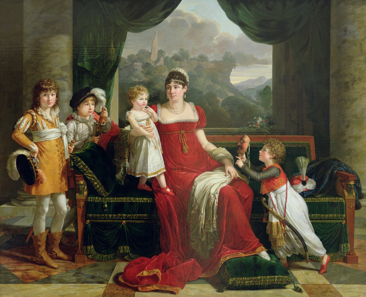 Feltre hercegnője és gyermekei, 1810 alkotó: Francois Xavier Fabre