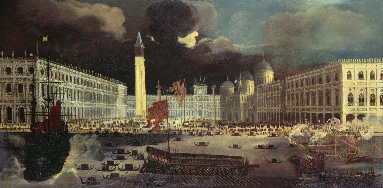 San Marco képzeletbeli képe a Bacinóból a mennybemenetel napján alkotó: Francois de Nome