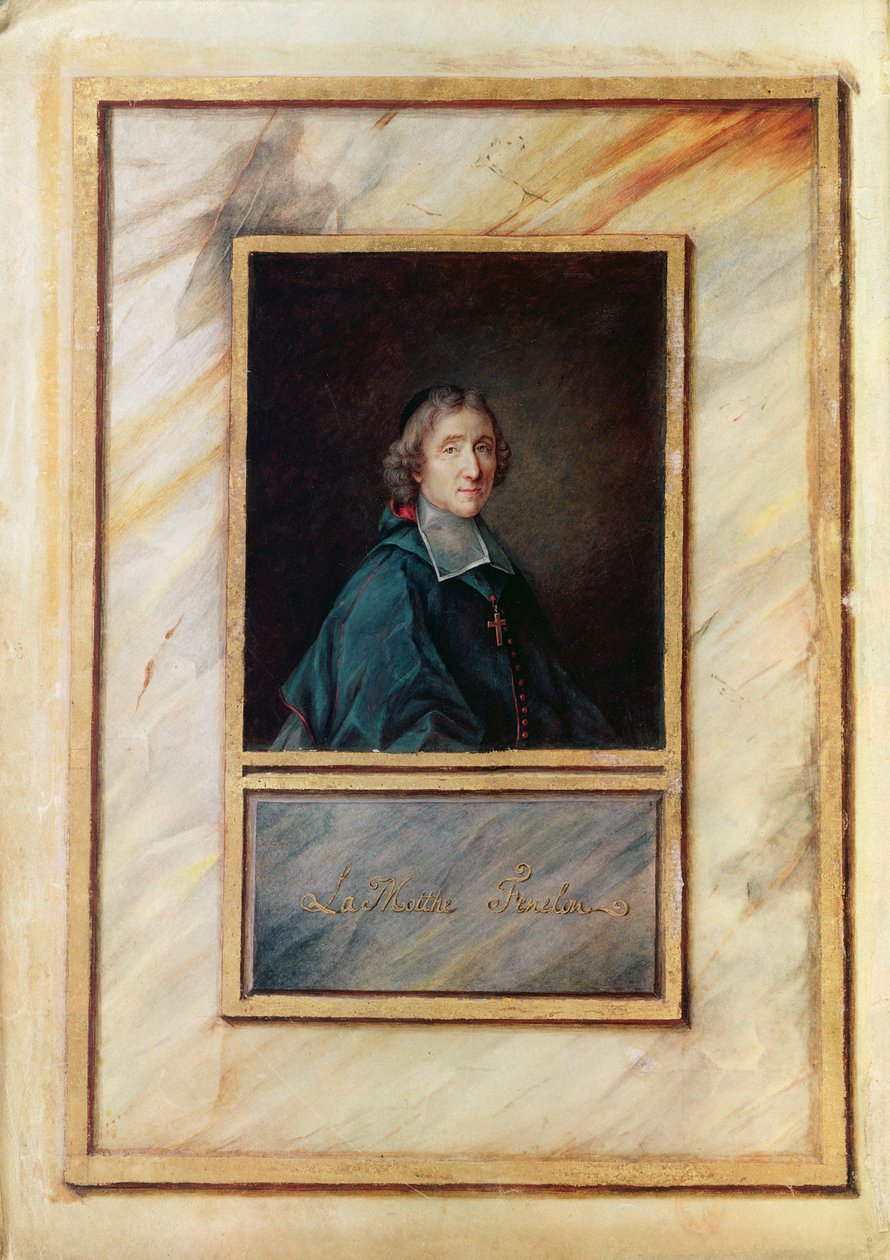 Ms Fr 14944 Előlap a "Telemakhosz kalandjai" című műhöz készült önarcképpel, 1693-94 alkotó: Francois de Salignac de la Mothe Fenelon